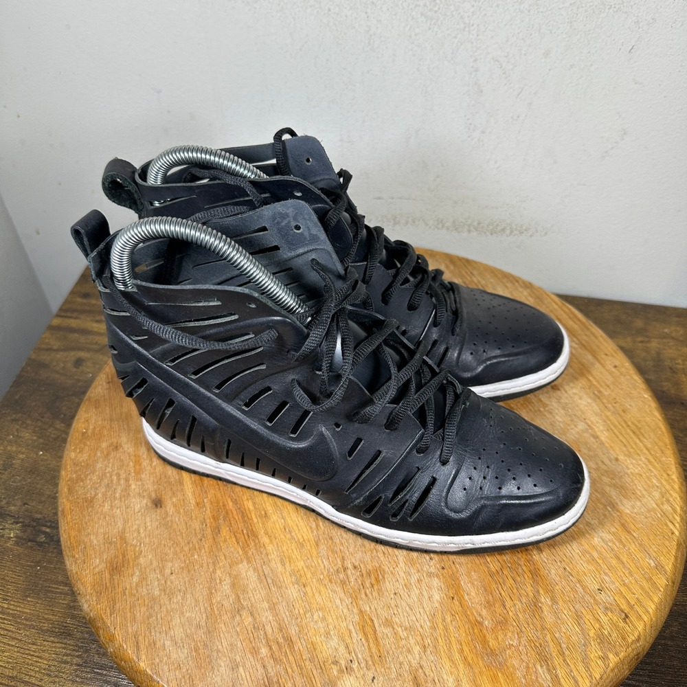 Nike Dunk Sky Hi 2.0 Joli Black Leather Hidden Wedge Sneakers 8.5 B